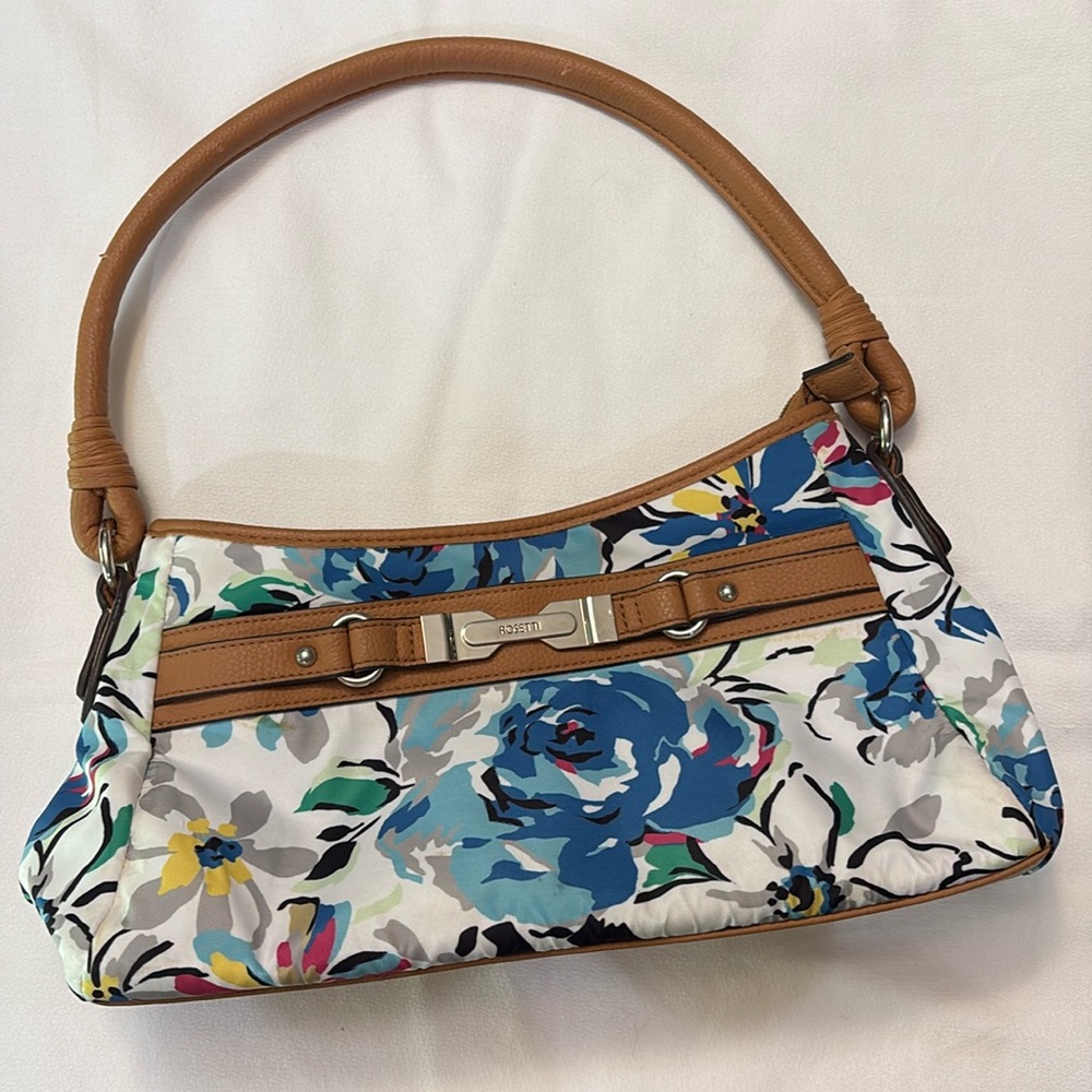 Floral Womens Satchel/Shoulder Bag Purse- Excellent Condition!